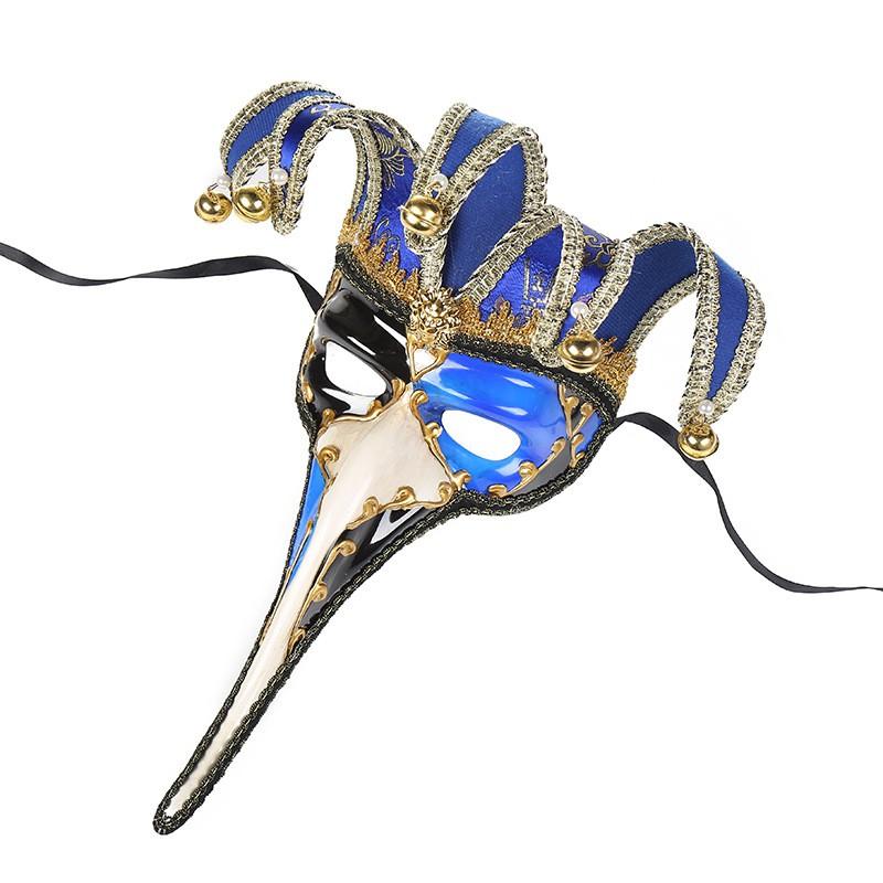Halloween Party Long Nose Half Face Bell Mask Christmas Cosplay Costume
