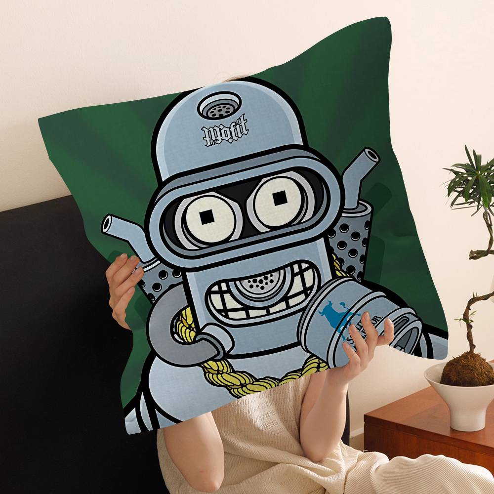 Cartoon F-Futuramas Personalized Picture Text Home Decorative Pillows Household Gifts 45X45Cm