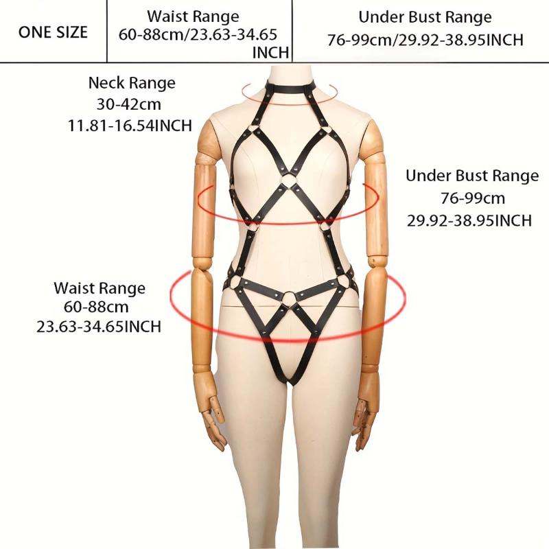 Women Sexy Sex Bondage Body Harness Belt Pu Leather Lingerie Thigh Garter Belt Gothic Clothing Festival Rave Outfit