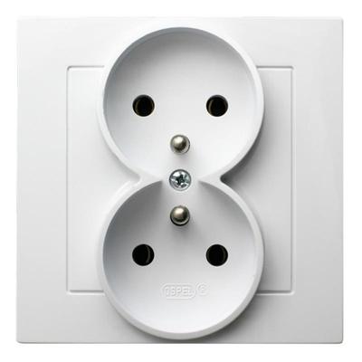 Ospel AS White - Double Socket (+0) GP-2GZ/00