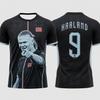 Maglia da Calcio Commemorativa Haaland per Uomo o Bambino Maglia Sportiva da Calcio per Allenamento all'Aperto, Corsa e Attività Sportive