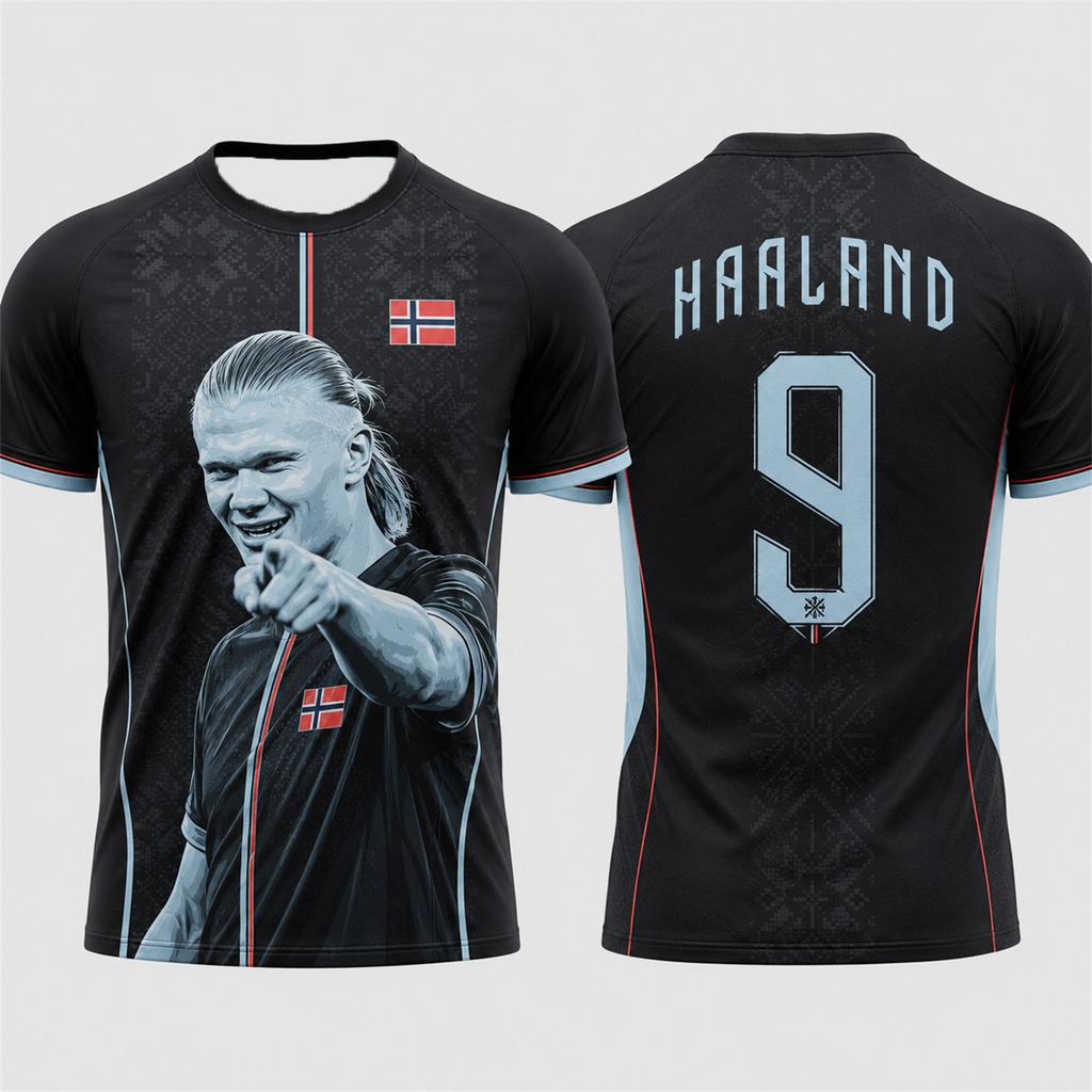 Maglia da Calcio Commemorativa Haaland per Uomo o Bambino Maglia Sportiva da Calcio per Allenamento all'Aperto, Corsa e Attività Sportive