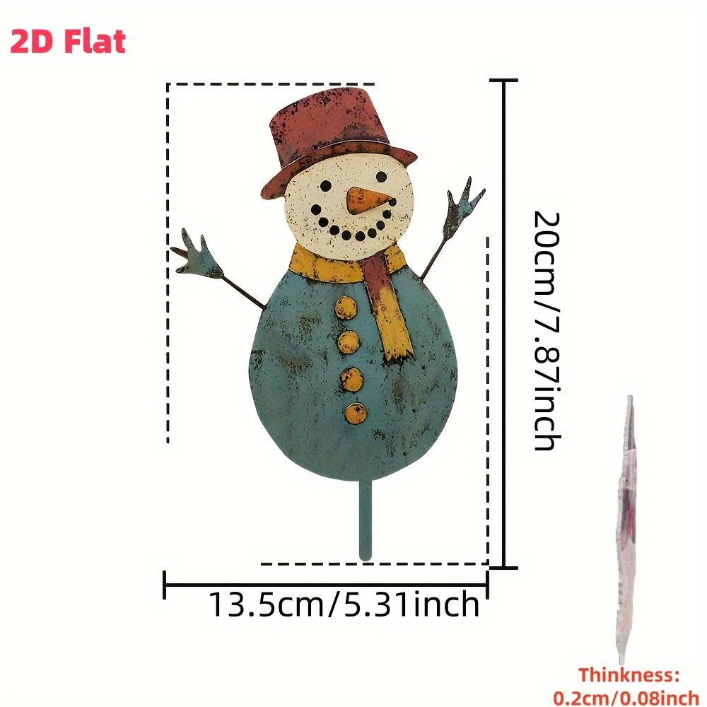 

1pcs 2D Acrylic Countryside Christmas Snowman Lawn Garden Decorat Ornament for Christmas/New Year Party Perfect Gift for Friends