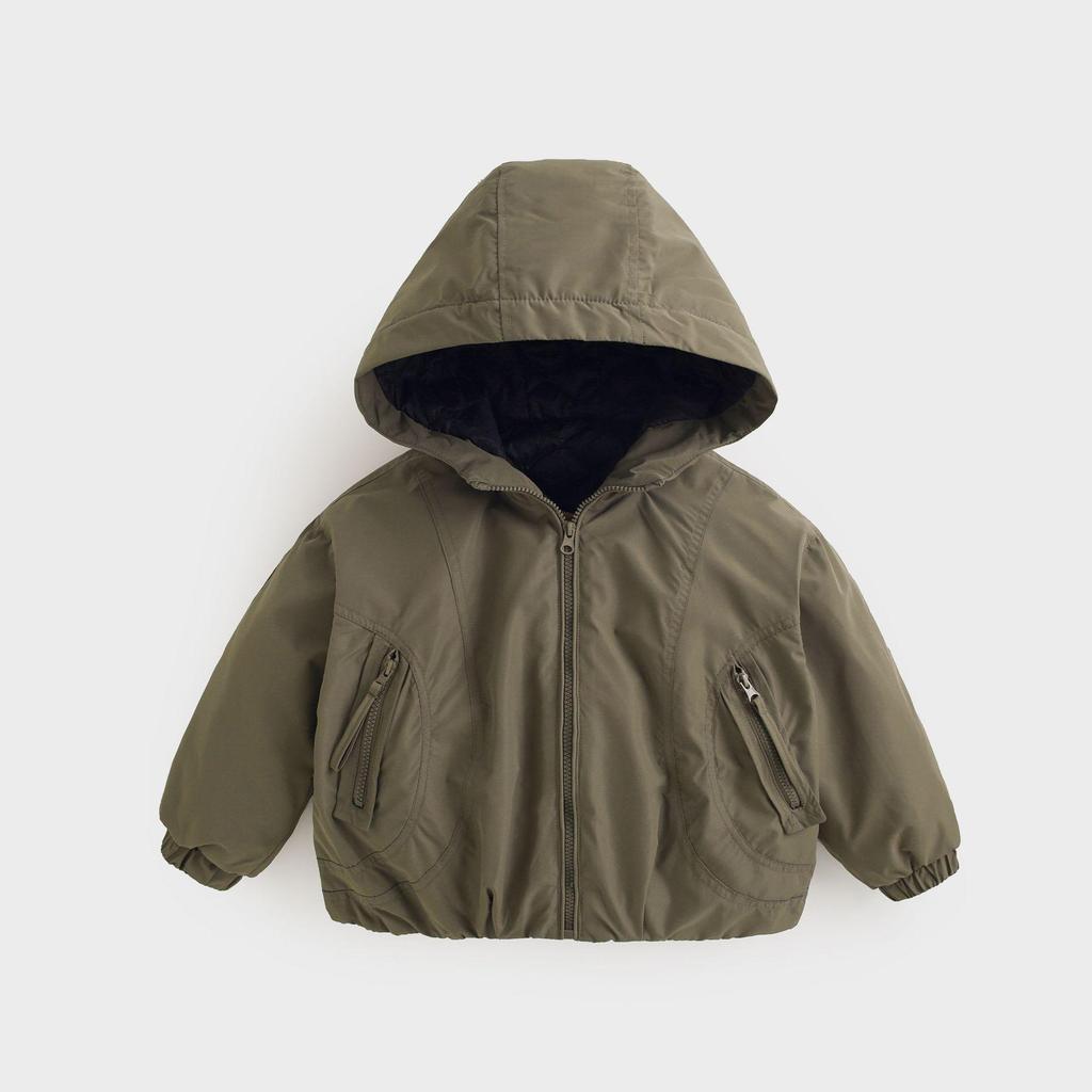 Girls' Korean Style Cotton Hoodie Jacket - Autumn/Winter 2026 Student Casual Wear