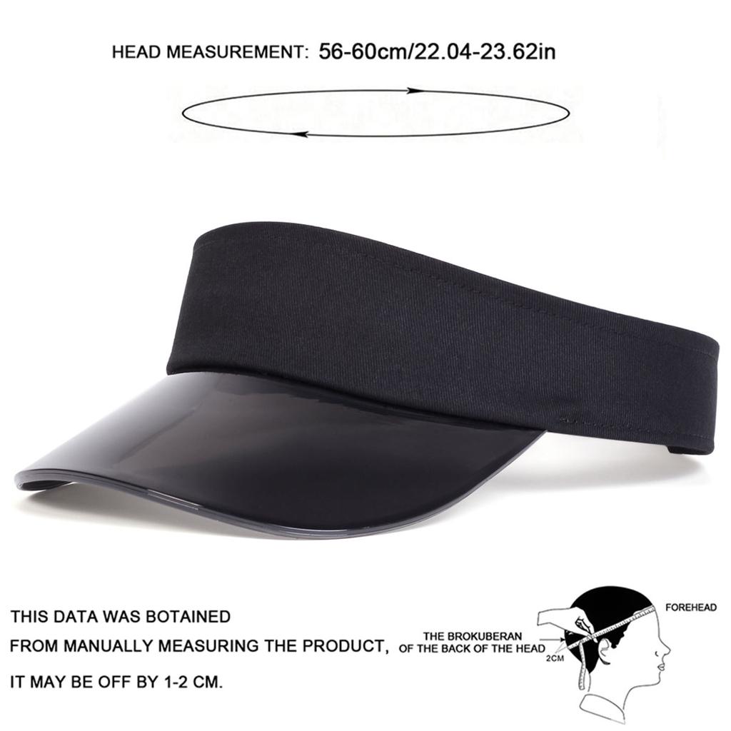 Unisex Light PVC Brim Empty Top Baseball Caps Spring and Summer Outdoor Adjustable Casual Hats Sunscreen Hat