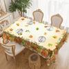 A Fall Thanksgiving Tablecloth - Pumpkin And Maple Leaf Rectangular Tablecloth For A Harvest Holiday Family Table