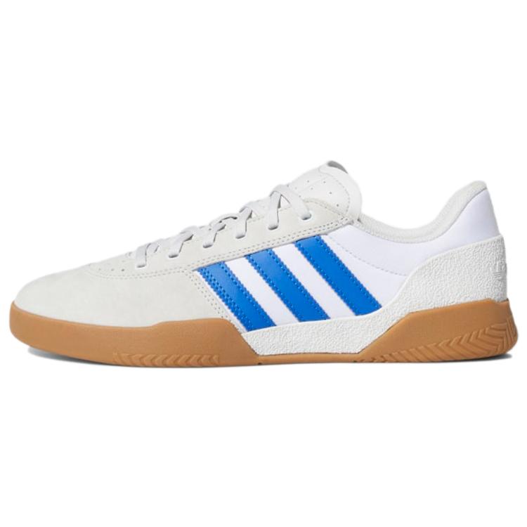 Adidas Originals City Cup Split Suede Casual Abrasion Resistant Low top Skateboard Shoes Men's White Blue EE6157