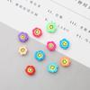 Colorful Sunflower Smiley Face Polymer Clay Beads for DIY Earring and Jewelry Making