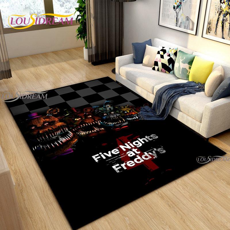 Horror Bear Night Game Carpet for Living Room Bedroom Rug Kitchen Kids Door Unslip Floor Mat Birthday gift photography props Rug