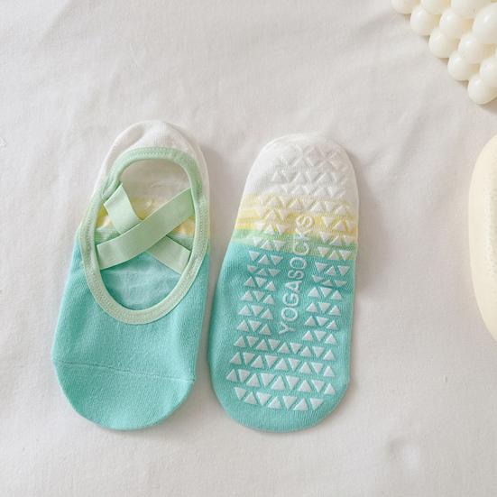 Verlaufende Unsichtbare Socken für Damen Anti-Rutsch Silikon-Haftung Yoga-Socken Niedrig geschnitten Unsichtbare Flache Bootssocken für Fitness Indoor Tanz Sport