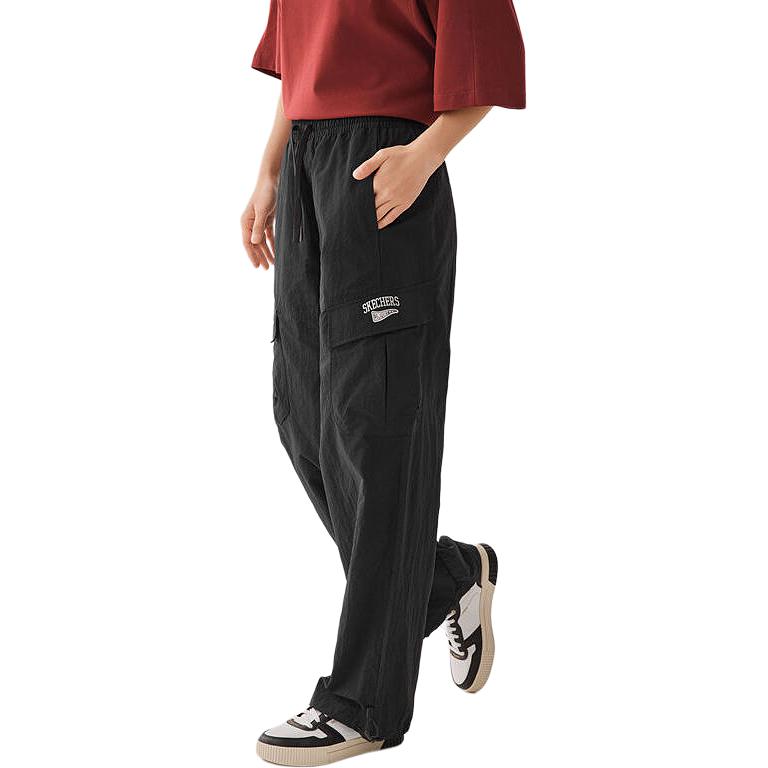 Skechers Knitted Loose Soft Comfortable Fashion Work Knitted Sports Pants Women Bottoms Carbon-Black L225W124-0018