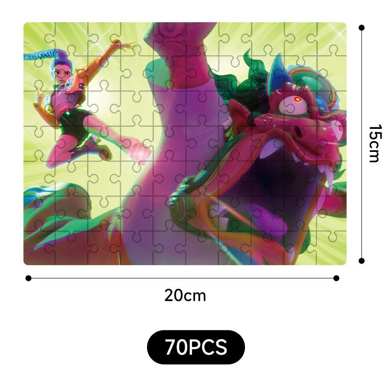 Kpop Łowcy Demonów 20*15Cm Puzzle Zabawki Rumi Mira Zoey Huntrix Wzór Postaci Gra Planszowa Dekoracja Domu Prezenty dla Dzieci