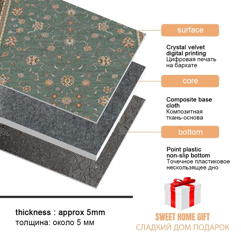 National Style Living Room Area Rug Home Decor Persian Corridor Hallway Carpet Islam Prayer Passageway Bedroom Rug Kitchen Mat