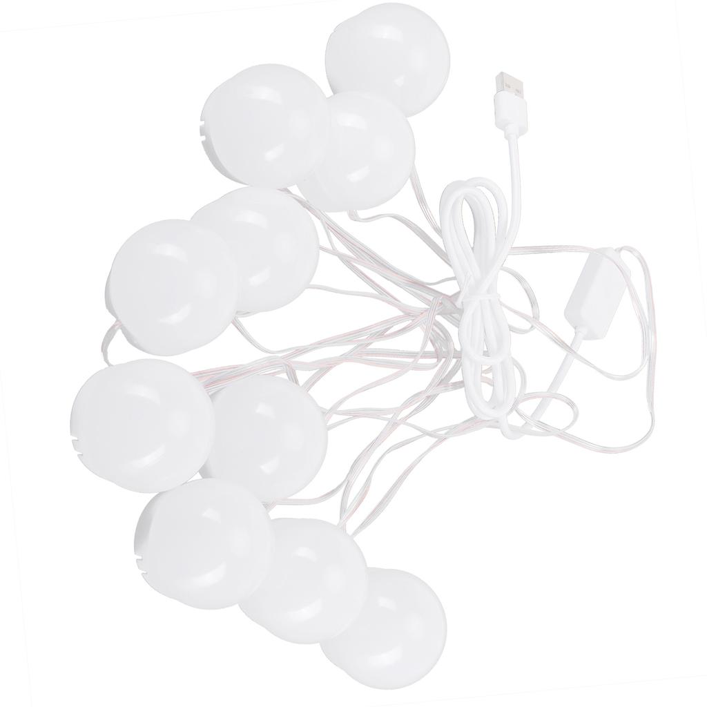 LED Mirror Lights 10 LED Bulbs Stick On Type USB Plug In Makeup Light for Bathroom Wall Mirror