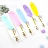 Retro Style Feather Quill Ballpoint Pen Wedding Gift Office School Supplies Kawaii Student Present Gift