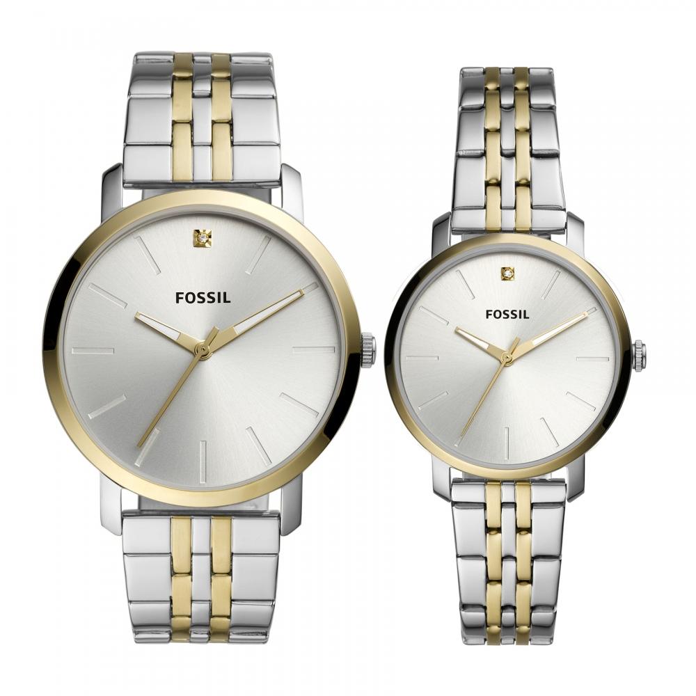 

Fossil Men s Lux Luther Three-Hand, Stainless Steel Watch