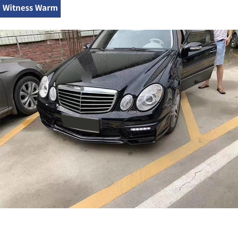 For W211 E350 Car Body Kit FRP Unpainted Front Bumper Rear Bumper Side Skirts for Mercedes Benz W211 E280 E550 05-10