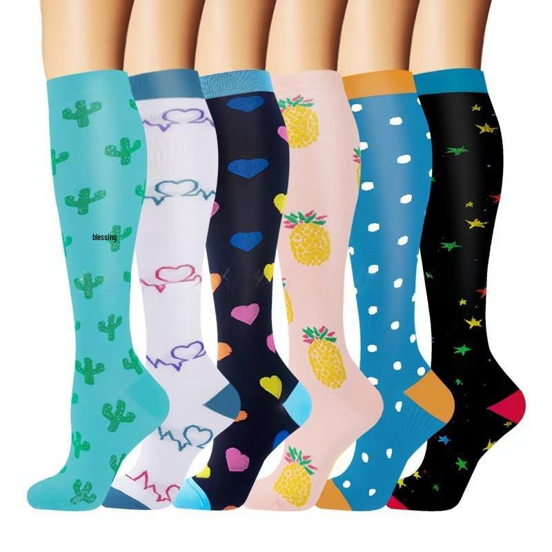 Unisex 6 Paar Kompressionssocken-Set zum Laufen & Radfahren