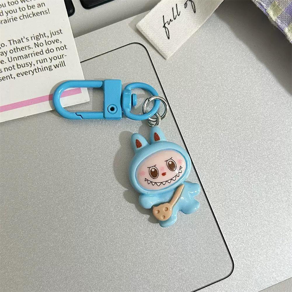 Cartoon Labubu Keychain Pendant: Cute Bag or Car Accessory & Couple Gift