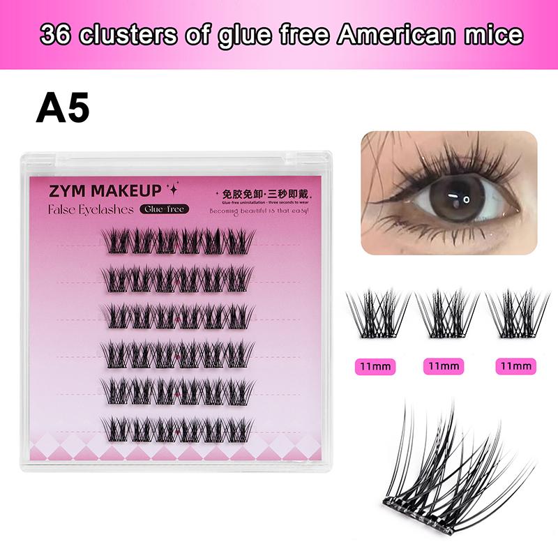 1 Box Self Adhesive Eyelash,Pre Glued Eyelash,Cluster Eyelash,No Need Glue,Easy To Put On, Diy Eyelash Extension