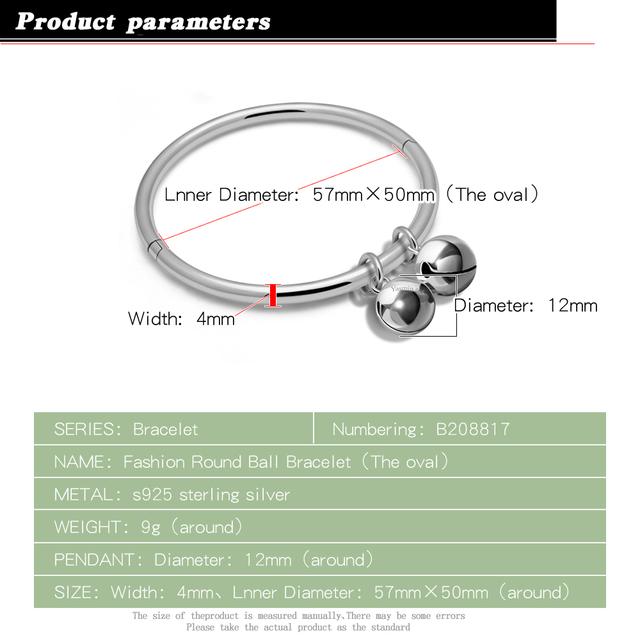 Nowy Minimalizm 100 % Srebro Próby 925 Bransoletka Damska Gładkie Bransoletki Mankiet Prosta Modna Drobna Biżuteria Prezent