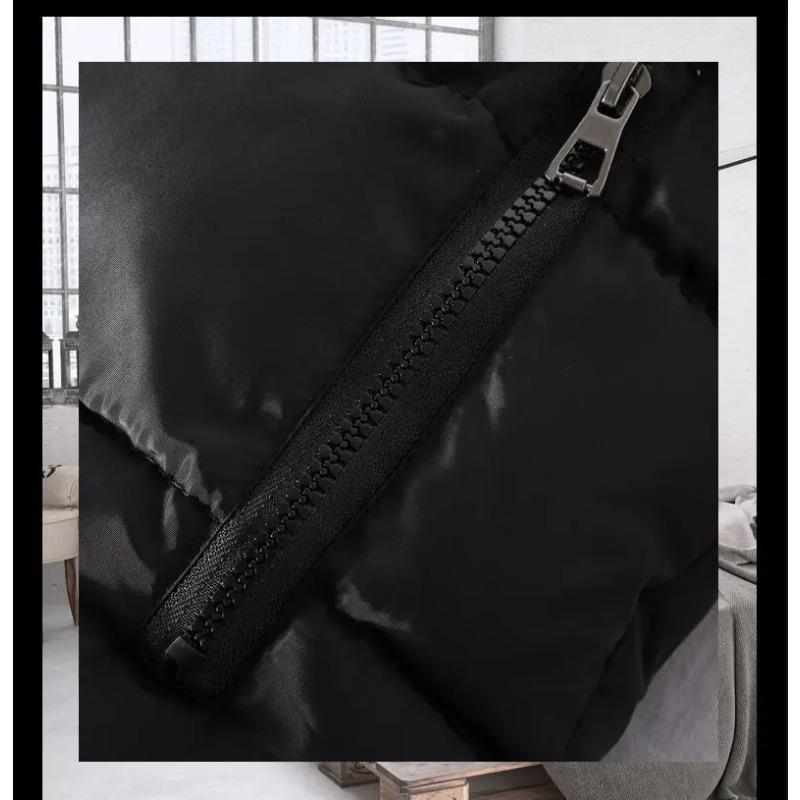 White Vest Jacket Men Slim Fit Stand Collar Sleeveless Puffer Jackets Spring Autumn Casual Waistcoat Men Warm Coat Trends