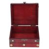 Vintage Wooden Storage Box 145x120x85mm Multifunctional Decorative Treasure Chest Box with 3 Bit Lock