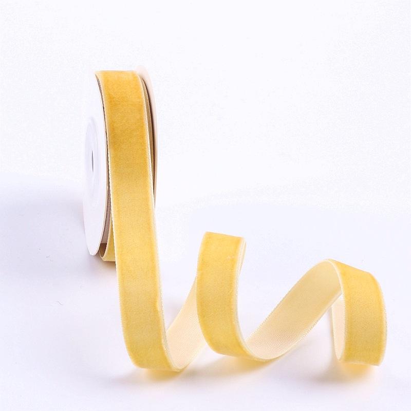 Eco-Friendly 38mm Single-Sided Flocked Velvet Ribbon Spool for Gift Wrapping DIY Bows Hair Accessories Birthday Cake Box Bands