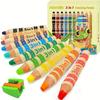 Ccfoud Gekleurde Aquarel en Kleurpotloden in Zeer Gekleurde Potloden voor en 10-Kleuren 3-in-1 Set Potloden, Potloden, Eén. Kinderen, Volwassenen, Beginners.