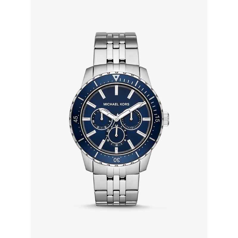 Большие серебристые часы Michael Kors Cunningham MK7153 серебряный