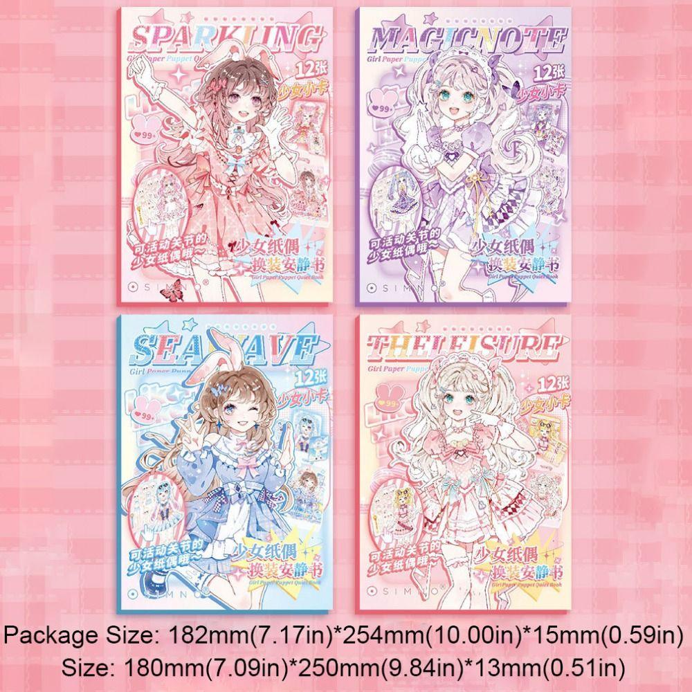 Carte Senzorială Multicoloră Liniștită Schimbarea Rochiilor Materiale Colaj Carte Colaj Kawaii Jucărie