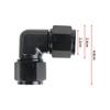 AN10 Female To AN10 Female 90 Degree Swivel Coupler Union Fuel Line Hose Adapter Fittings AN4/AN6/AN8 Aluminum Anodized Black