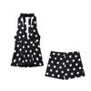 Zbzr Spring New Women Clothes Western Style Fashion Bowknot Decoration Polka Dot Neck Collar Top 3067120