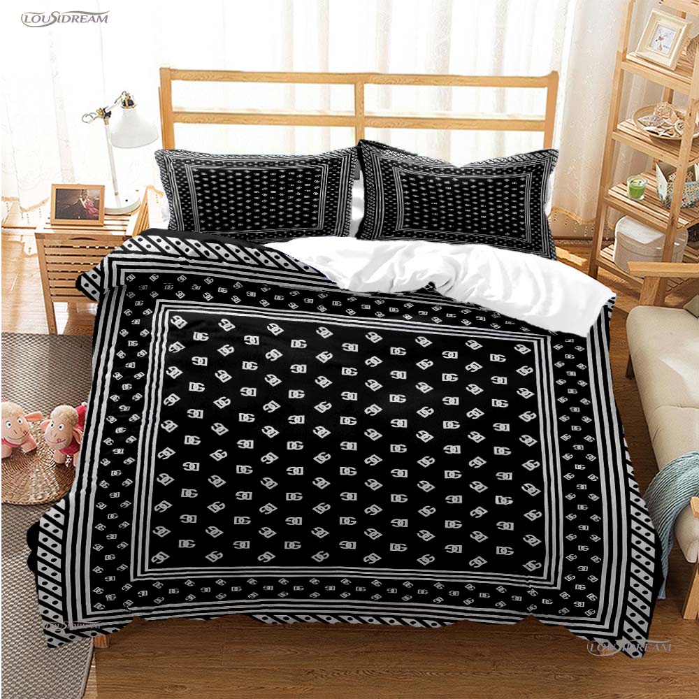 

Fashion Casal All Season Luxury Duvet Cover Comforter Bedding Sets Soft Quilt Cover and Pillowcases Boy Single/Double/Queen/King EU Twin 135x200cm