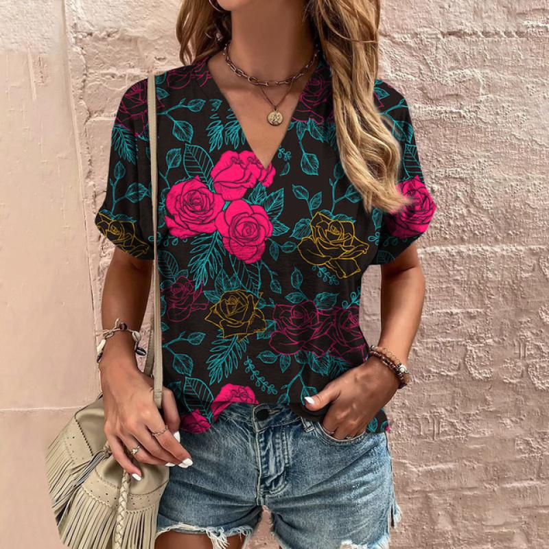 Новая женская футболка с принтом — фото 12