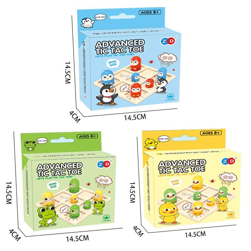 Mini Advanced Tic Tac Toe Party Board Game Puzzle Interactive Games for Family Battle Competition Desktop Games Birthday Gift