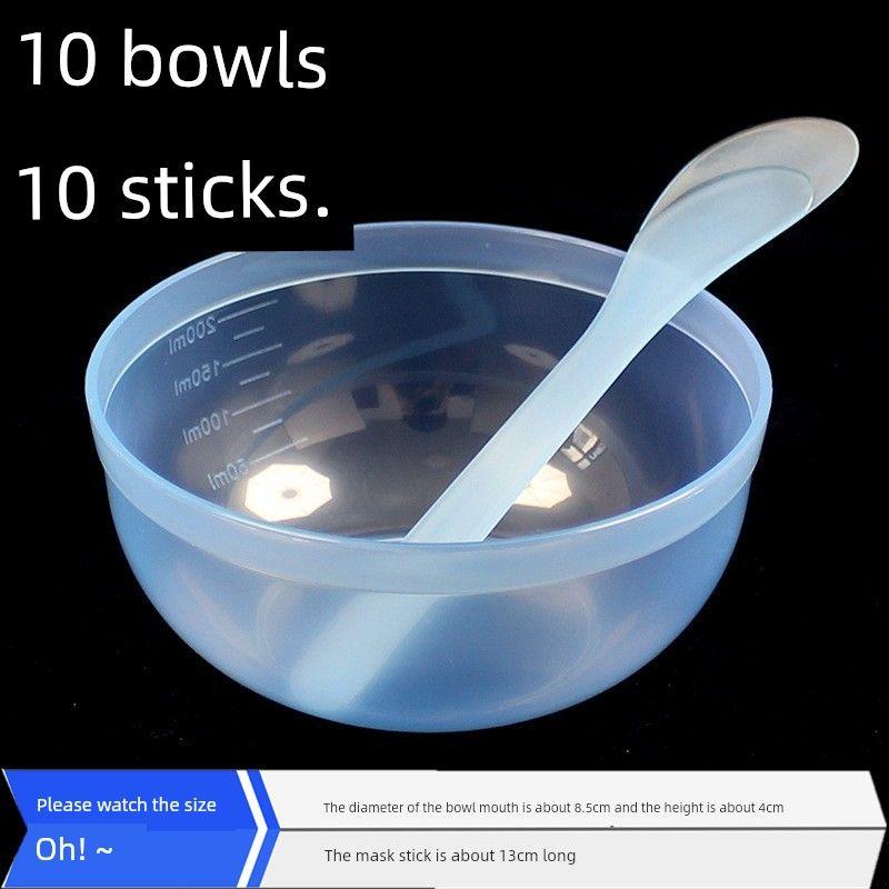 10 Suit Beauty Salon Special Mask Bowl Set Suit Mask Blending Soft Bowl DIY Facial Mask Mixing Stick Mask Stick DIY Facemask Tools