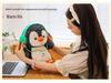 Chubby Penguin Plush Toy with Fun Headphones - Cute Cartoon Doll Gift for Girls