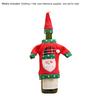 1 Set Bottle Cover Reusable Cartoon Pattern Knitted Fabric Christmas Winebottle Dress for Decorating