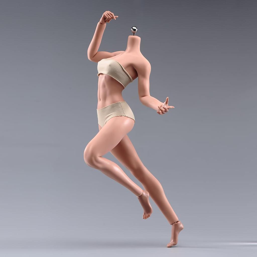 Scale Seamless Female Figure 12 Inch Super Flexible Steel Frame Construction Silicone Smooth Skin Miniature Action Figure Doll with Detachable Feet