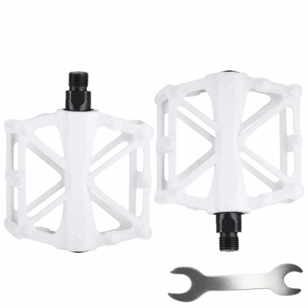2PCS Lightweight Bike Foot Pedal Road Bike Pedal for MTB, BMX, Road Bike and Mountain Bike белый