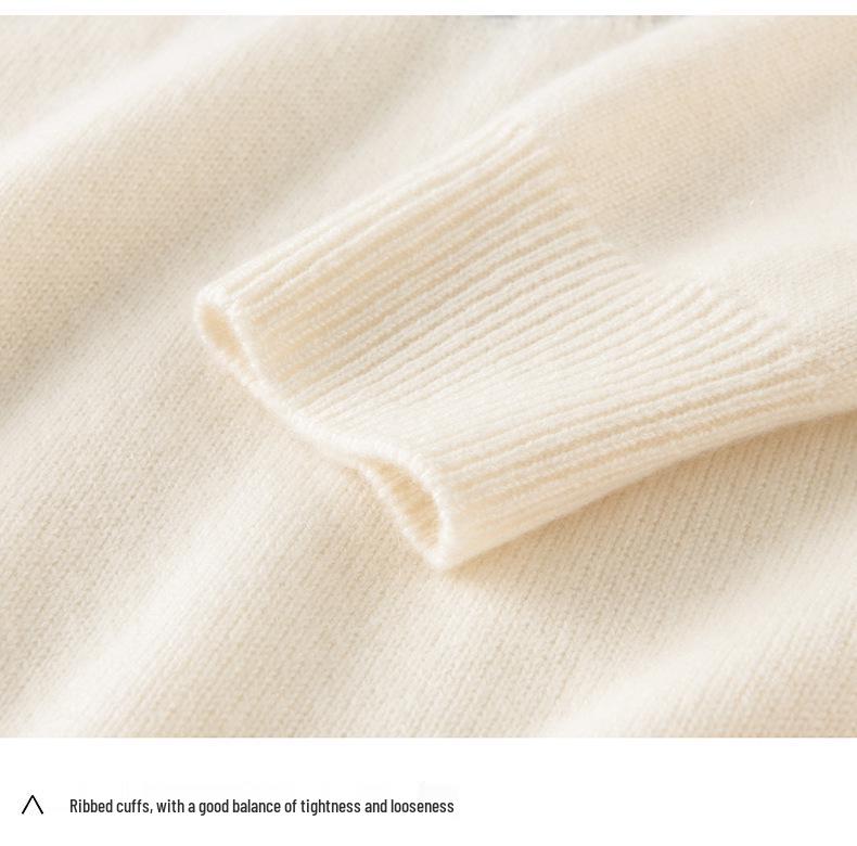 Women's Soft Cashmere Color Block Sweater - Skin-Friendly, Age-Reducing Knitwear for Autumn/Winter