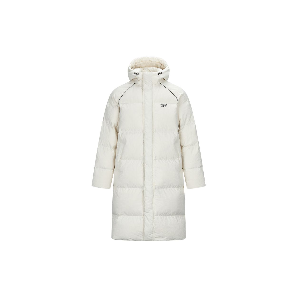 

Reebok Американский минималистичный тренд Однотонный Удобный Универсальный Теплый Пуховик Лонг с принтом логотипа-буквы Унисекс Верхняя одежда Молочно-белый 24FRM201UGW2 S