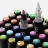 24 Colors Dual-Tip Metallic Acrylic Paint Markers Set, Vibrant Colors, Ideal Gift for Artists and Hobbyists, Works On Multiple Surfaces
