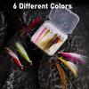 Dr.Fish 6 Pack Clouser Minnow Fishing Flies Streamer Hand Tied Bass Fly Fishing Lure Artificial Baitfish Smallmouth Saltwater Freshwater Striper