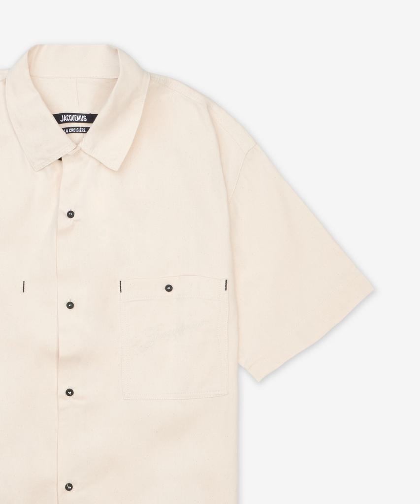 JACQUEMUS La Chemise De Nimes Aloe Short Sleeve Shirt - Off-White / 255De0601516110