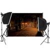 City Street Night Backdrop for Photo Studio Urban View Photography Background Retro Architecture Video Stream Poster
