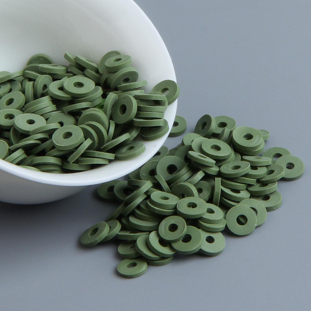 10g DIY Solid Color Polymer Clay Beads for Bracelets & Necklaces - Handmade Spacer Beads