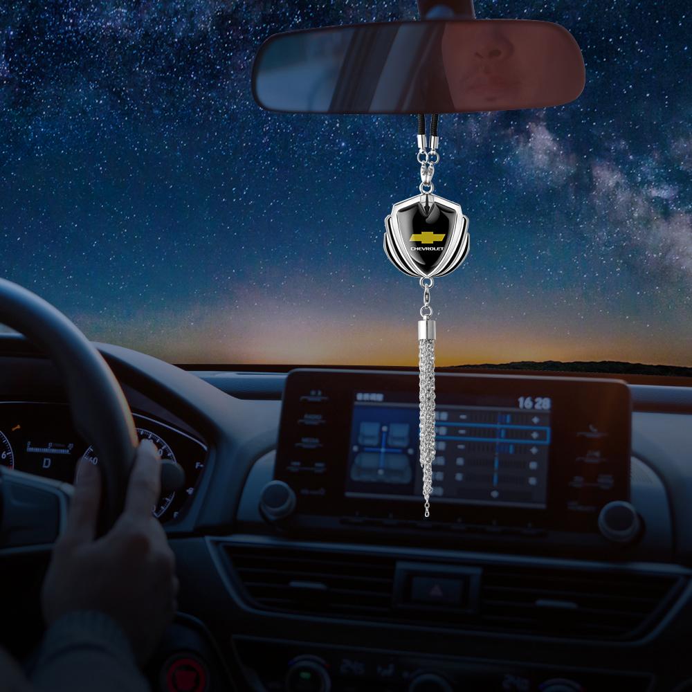 Car Badge Pendant Auto Rearview Mirror Hanging Ornaments For Chevrolet Cruze Lacetti Sonic Spark Sail Aveo Cobalt Malibu Captiva