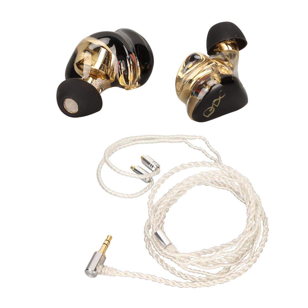 Wired Monitor Earbuds Crisp Treble Powerful Bass Pure Copper Unit Monitor Earphone with Detachable Cable